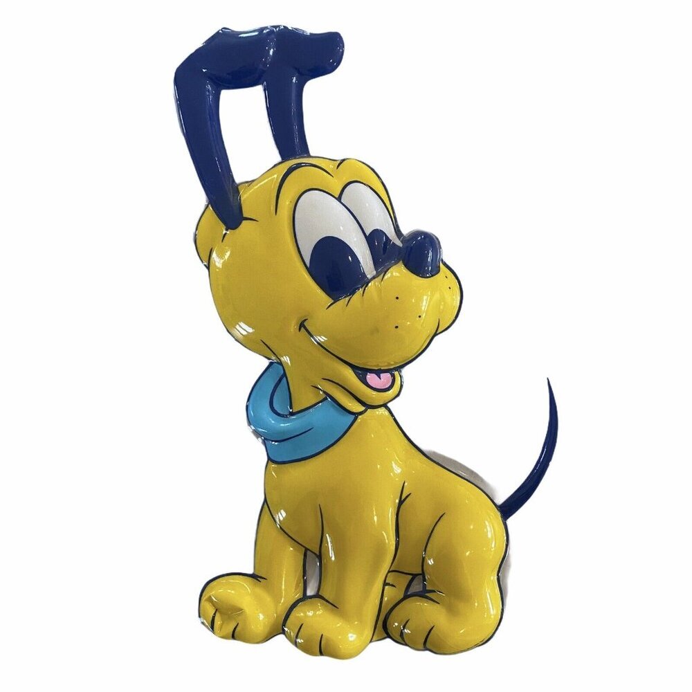 Vtg Disney 3D Molded Plastic Wall Hanging Baby Pluto 12”x 7” RARE